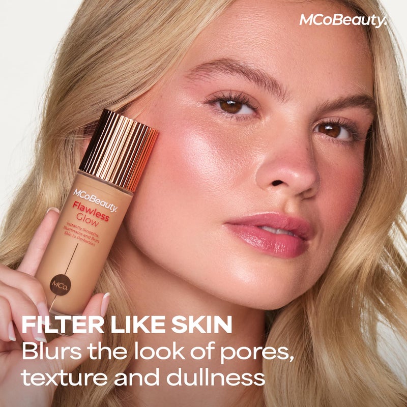 MCoBeauty فلتر البشرة المتألقة من MCoBeauty 3 لايت - قاعدة سائلة متعددة الاستخدامات 4 في 1 مع هايلايتر - تينت للبشرة اللامعة مع سكوالان للوجه - معزز للبشرة المتألقة القابلة للبناء - 1 أونصة سائلة - Image 4