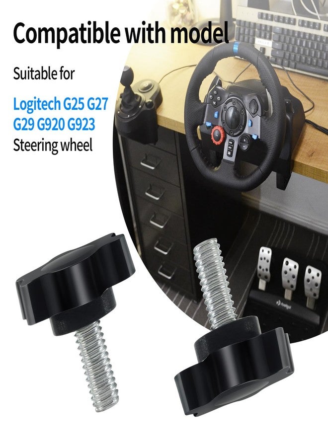 ZLiT for Logitech Steering Pedal Fixed Screw,8PCS Steering Wheel Screw Clamp Pedal Mounting Screws Bolt for Logitech G25 G27 G29 G920 G923 (Black) - Image 2