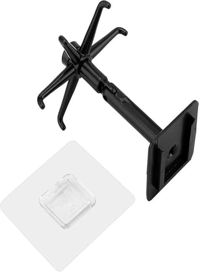 ZINZA Wall Mounted Hooks 360 Degree Rotation Folding Hanging Hooks, Adhesive Wall Hanger Sticky for Kitchen Items Utensil Hanging Storage Organizer Rotary Hook Rack with 5 Claw,(Pack of 4) - Image 5