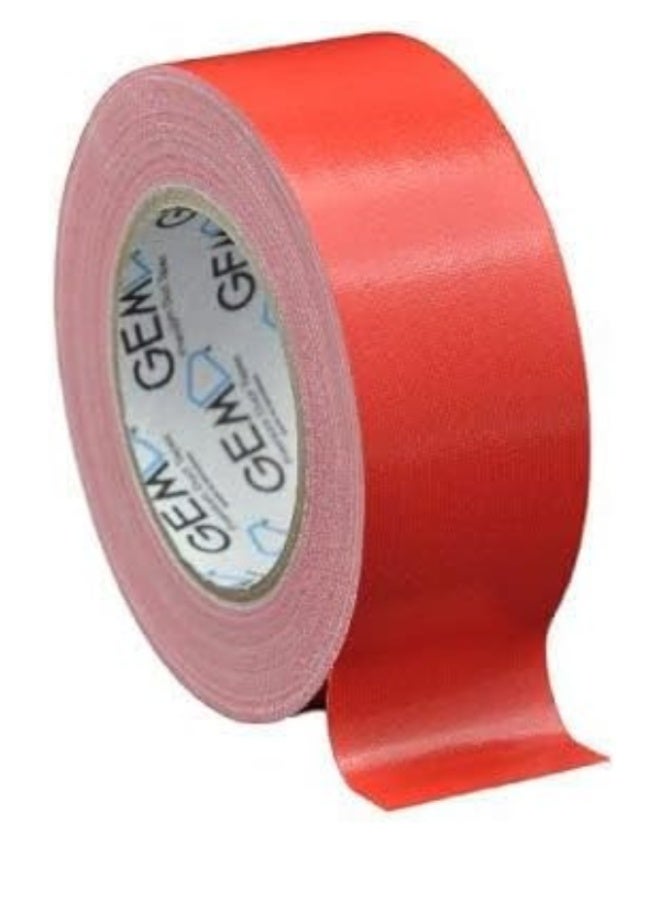 Gem Premium Duct Tape 50mm x 25m Strong Adhesive Red - Image 2