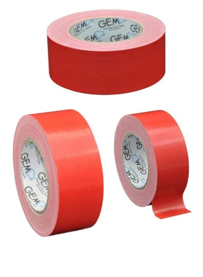 Gem Premium Duct Tape 50mm x 25m Strong Adhesive Red - Image 4