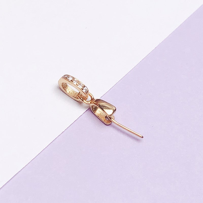 Melon Buckle S925 Sterling Silver Jade Pendant Clip Buckle Guanyin Silver Buckle Head Oblique Hole Necklace Buckle Pendant Jade Buddha Male Needle Buckle - Image 1
