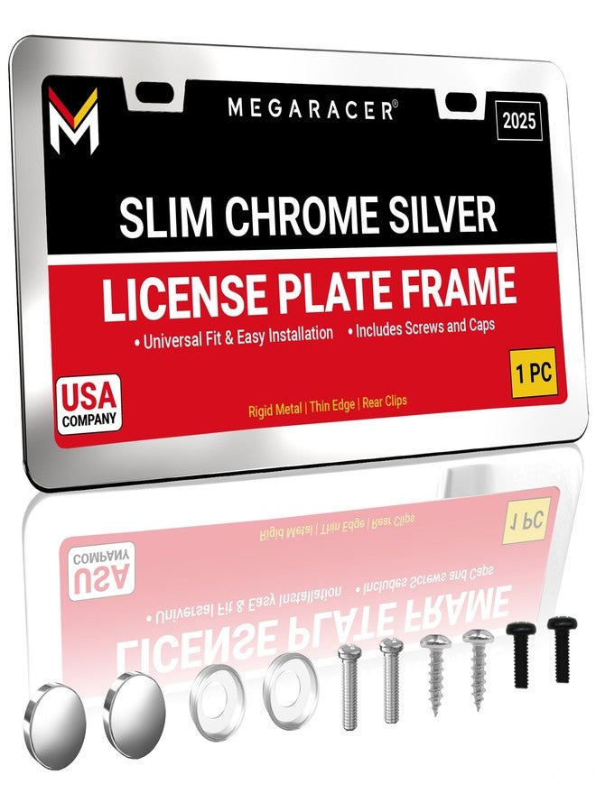 Mega Racer Chrome License Plate Frame | 1 Piece - Image 1