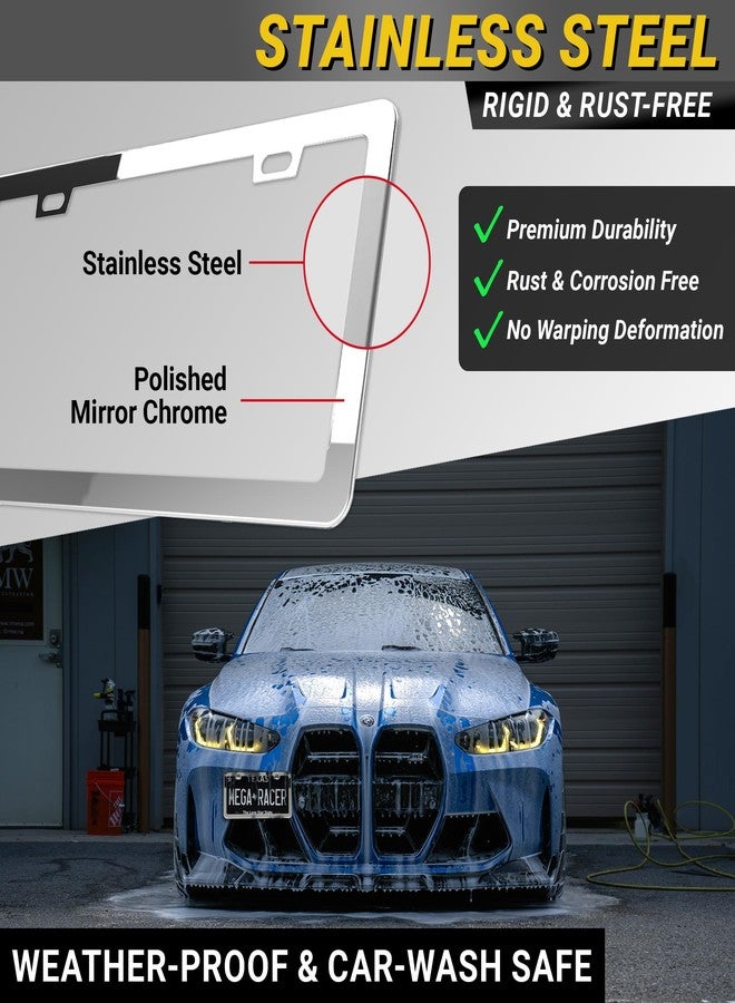 Mega Racer Chrome License Plate Frame | 1 Piece - Image 5