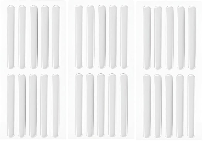 SILICONE DOOR BUMPER GUARDS CLEAR RUBBER SELF ADHESIVE WALL PROTECTOR CABINET DRAWER SAFETY STOPPERS 15 PIECES PACK OF 30