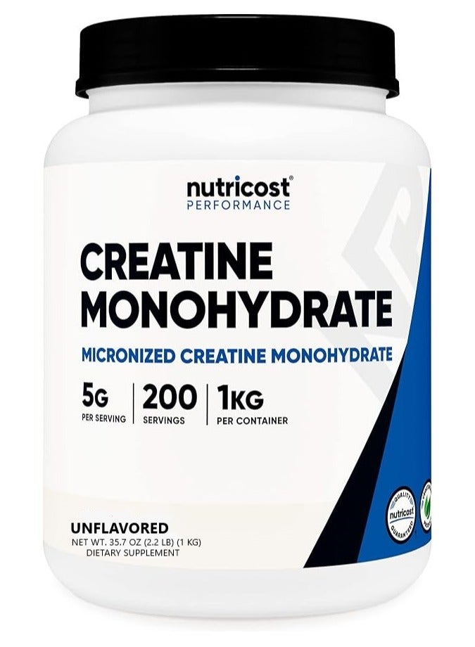 Nutricost مسحوق الكرياتين الميكرونيزد 1 كجم - مونوهيدرات الكرياتين النقي - Image 1