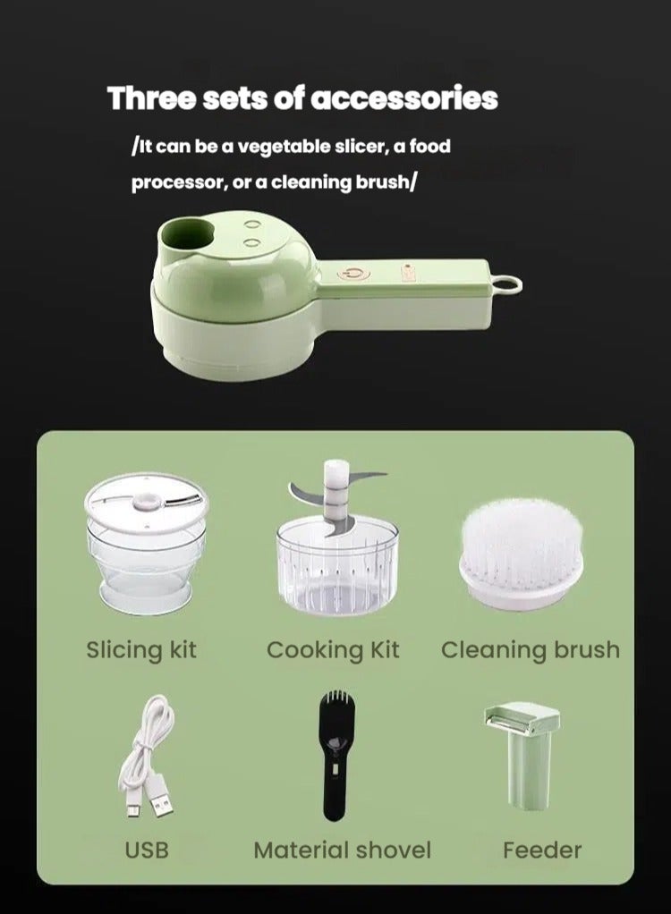 general Vegetable cutter multi-function household slicing artifact pounding garlic grinding electric handheld blender - Image 3
