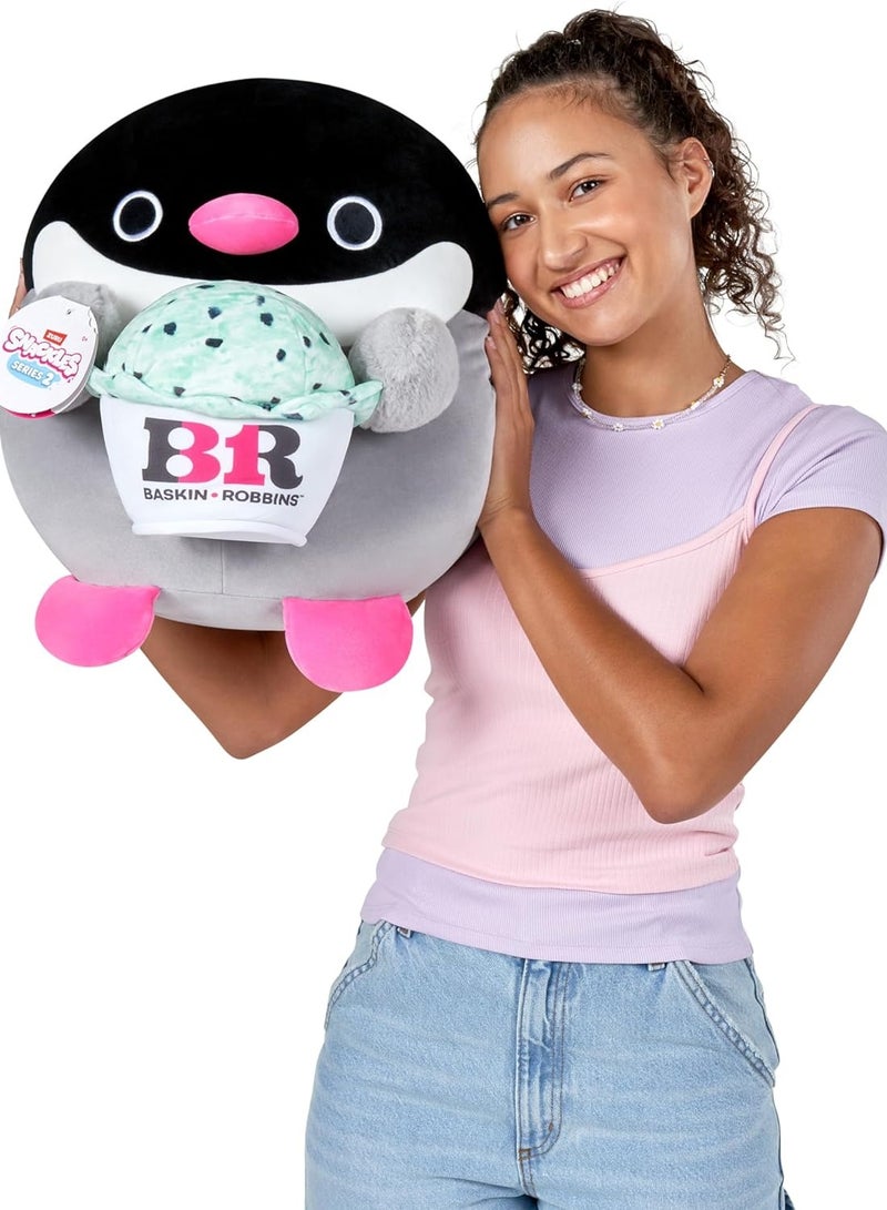 Snackles Series 2 Penguin & Baskin-Robbin 16 Inch Plush by ZURU, Ultra Soft Plush, Collectible Plush with Real Licensed Brands, Stuffed Animal, Giftable - Image 3