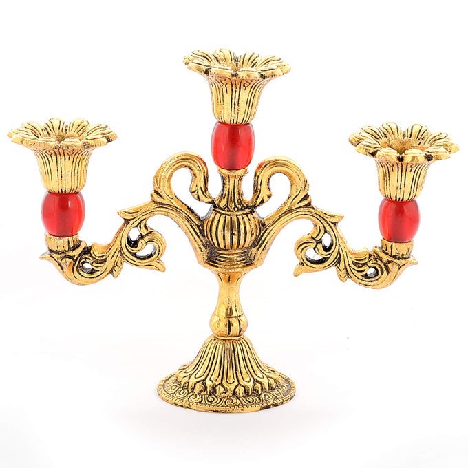 UNIQUE TRADITIONAL CANDLE TEA LIGHT HOLDER DECORATIVE SHOWPIECE RAJASTHANI HANDICRAFT SHOW PIECE FOR LIVING ROOM 18 CM X 6 CM X 16 CM