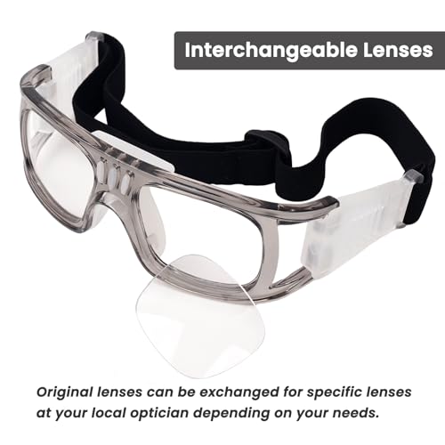 Andux Basketball Soccer Football Sports Protective Eyewear Goggles Eye Safety Glasses LQYJ-01 (Grey) - Image 3
