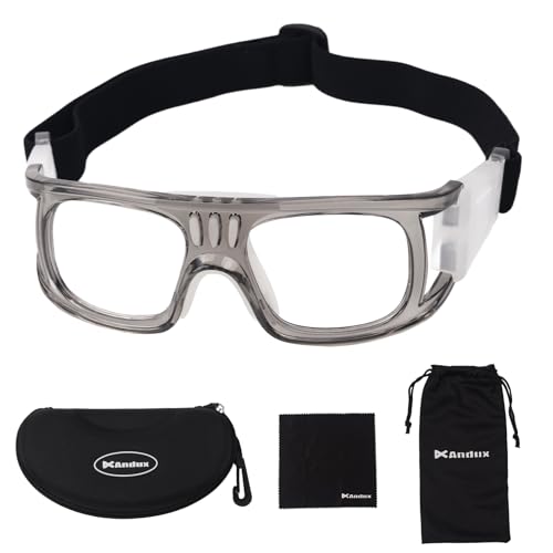 Andux Basketball Soccer Football Sports Protective Eyewear Goggles Eye Safety Glasses LQYJ-01 (Grey) - Image 1