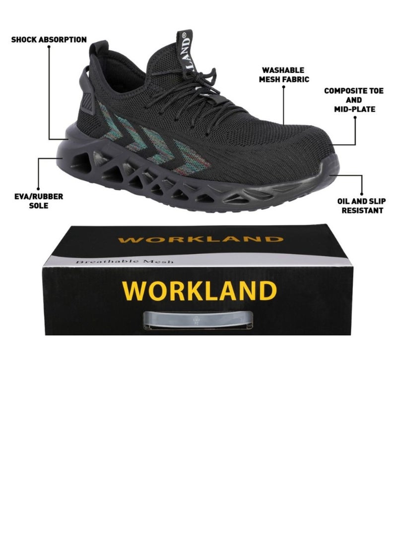 Workland Low Ankle Non Metal Protective Safety Shoe - Black - Image 2