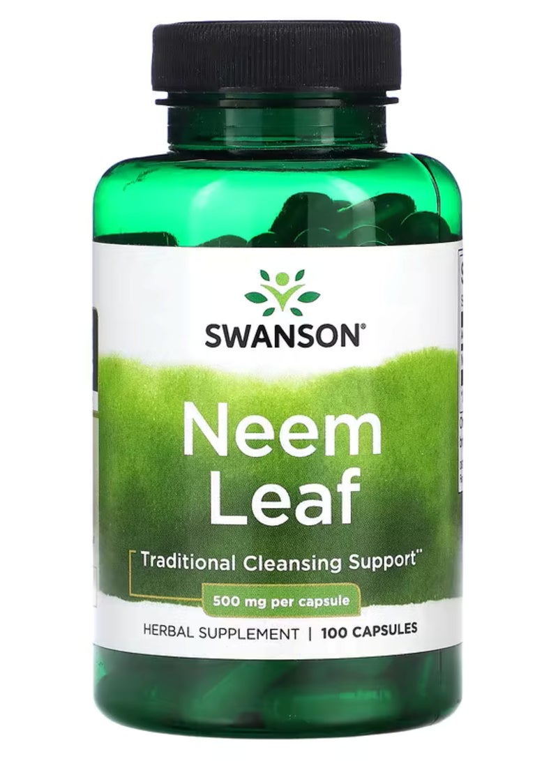 Swanson, Neem Leaf, 500 mg, 100 Capsules