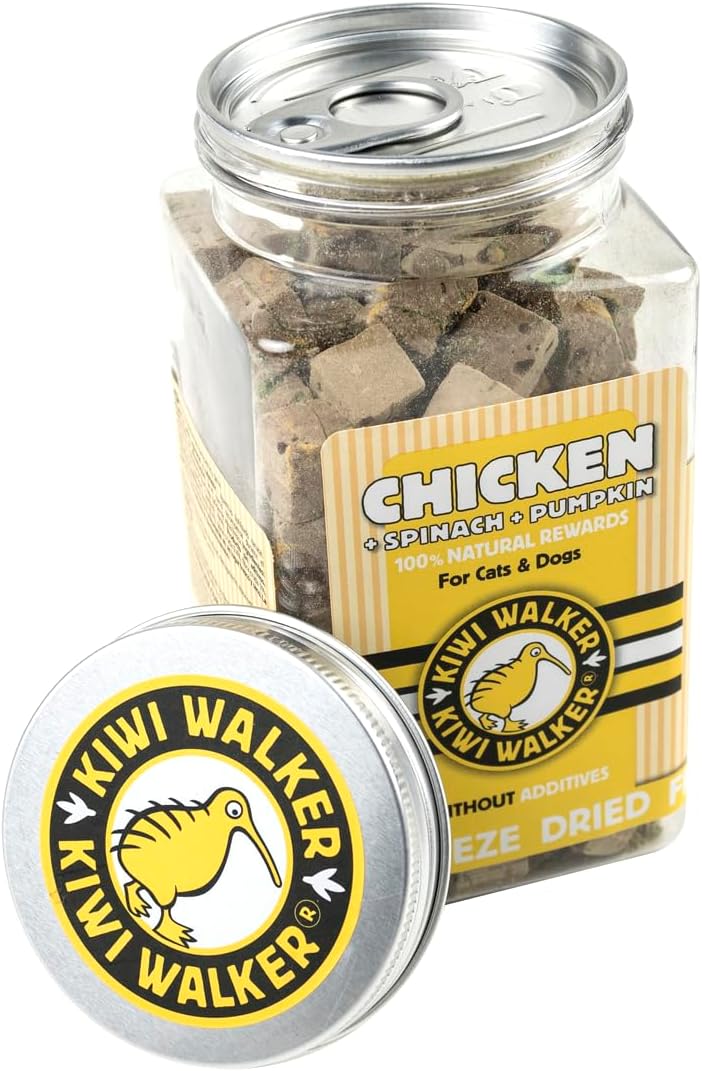 KIWI WALKER Freeze Dried Chicken, Spinach & Pumpkin Treats for Cats & Dogs - 100g - Image 3