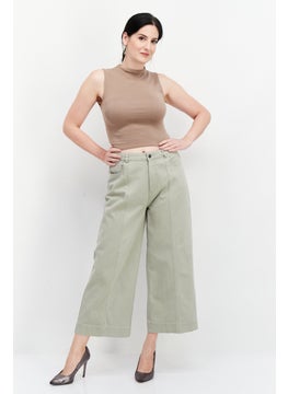 ESPRIT Womens Regular Fit Plain Wide Leg Pants, Grey  - Image 4