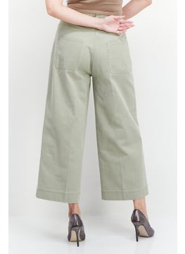 ESPRIT Womens Regular Fit Plain Wide Leg Pants, Grey  - Image 3