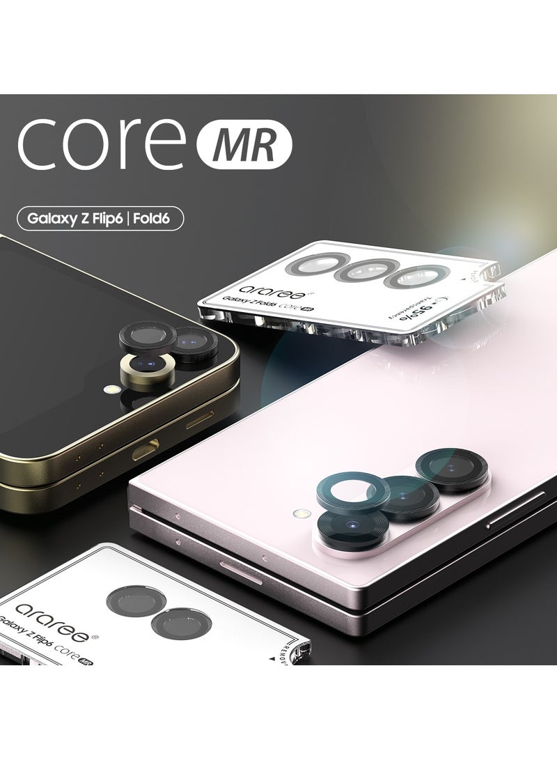 araree araree Core MR Series Camera Lens Cover for Samsung Galaxy Z Flip 6 | Ultra-Clear Tempered Glass, Anti-Glare, High Light Transmittance, Oleophobic Coating, Aluminum Metal Frame - Clear - Image 2