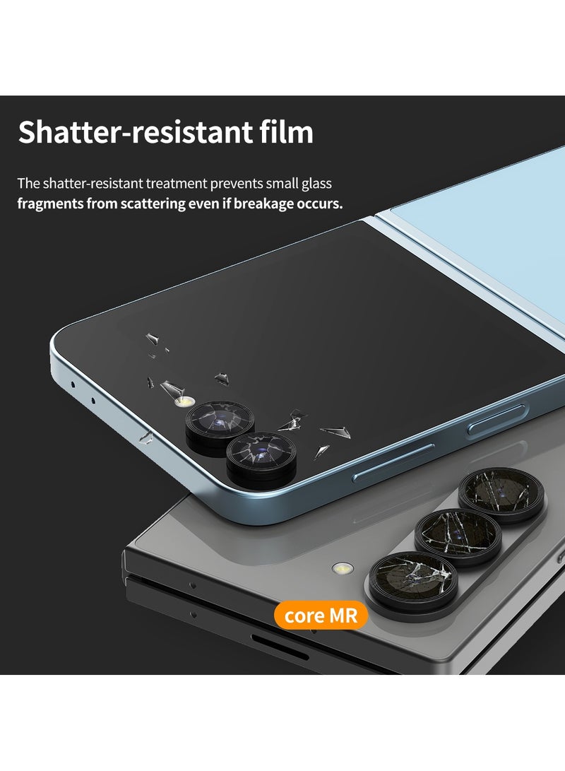 araree araree Core MR Series Camera Lens Cover for Samsung Galaxy Z Flip 6 | Ultra-Clear Tempered Glass, Anti-Glare, High Light Transmittance, Oleophobic Coating, Aluminum Metal Frame - Clear - Image 5