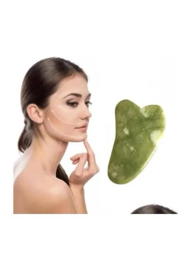 Gua Sha Stone, Natural Stone Guasha green – The Secret to Natural Beauty & Deep Skin Care wrinkle GS9 - Image 3