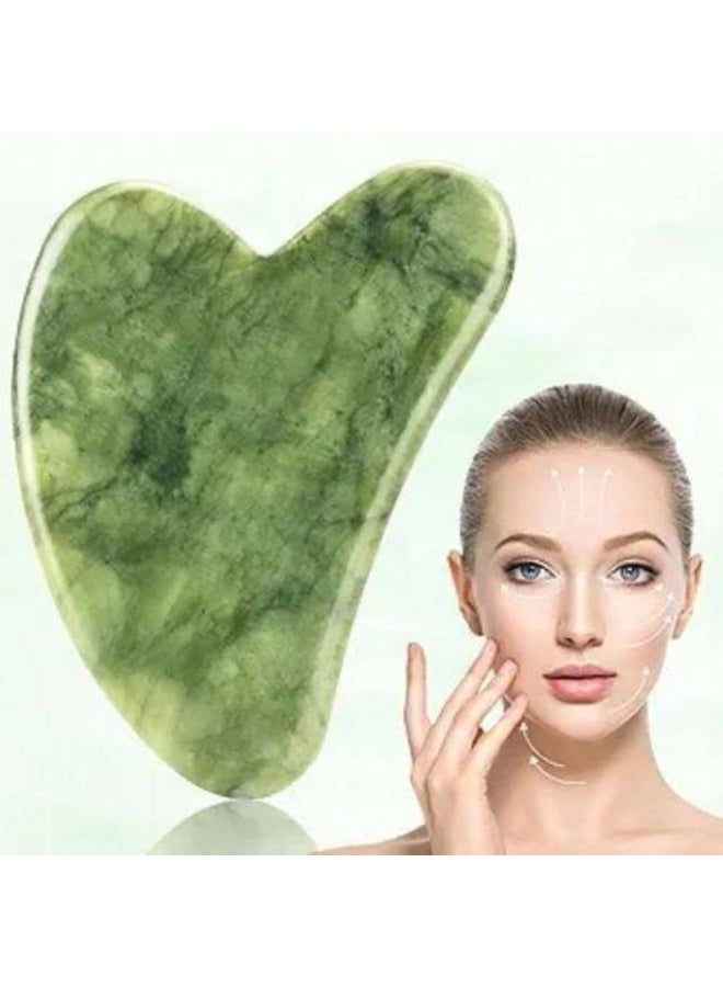 Gua Sha Stone, Natural Stone Guasha green – The Secret to Natural Beauty & Deep Skin Care wrinkle GS9 - Image 2