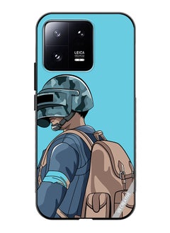 Protective Case Cover For Xiaomi 13 Helmet And In Military Uniform Design Multicolour