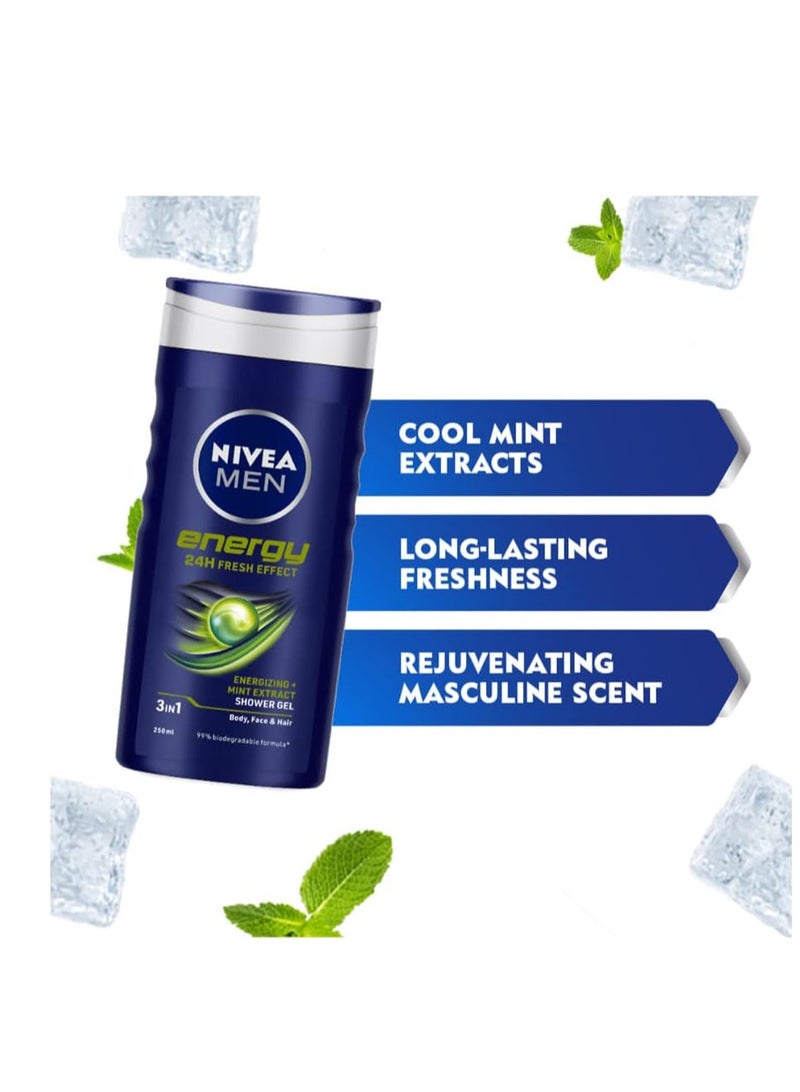 Nivea Energy Shower Gel 250ml - Image 3