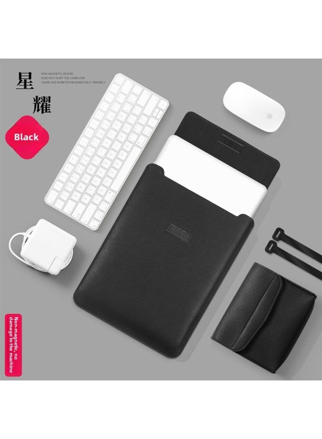 Direct Notebook Liner Bag 13/14 Universal Storage Bag Macbook15 Ultra-thin Scratch-resistant Computer Bag-Color:Black-Applicable Model:13 Inch - Image 1
