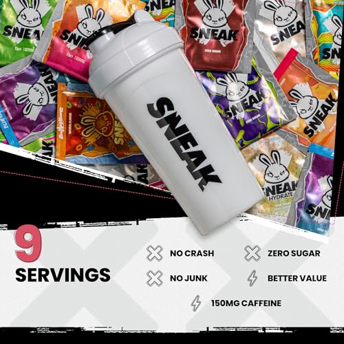 SNEAK Energy Drink Starter Pack 9 Sachets with Shaker No Sugar No Nasties Just Natural Caffeine FocusBoosting Nootropics - Image 3