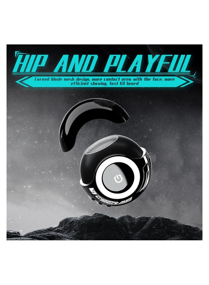 SYOSI Mini Shaver, Portable Space Ball Design, Waterproof Mini Shavers for Men, Ultra-Long Standby Time, Pocket Size Portable Shaver, Mini Electric Shaver, Type-C Rechargeable Men Razor, for Travel - Image 3