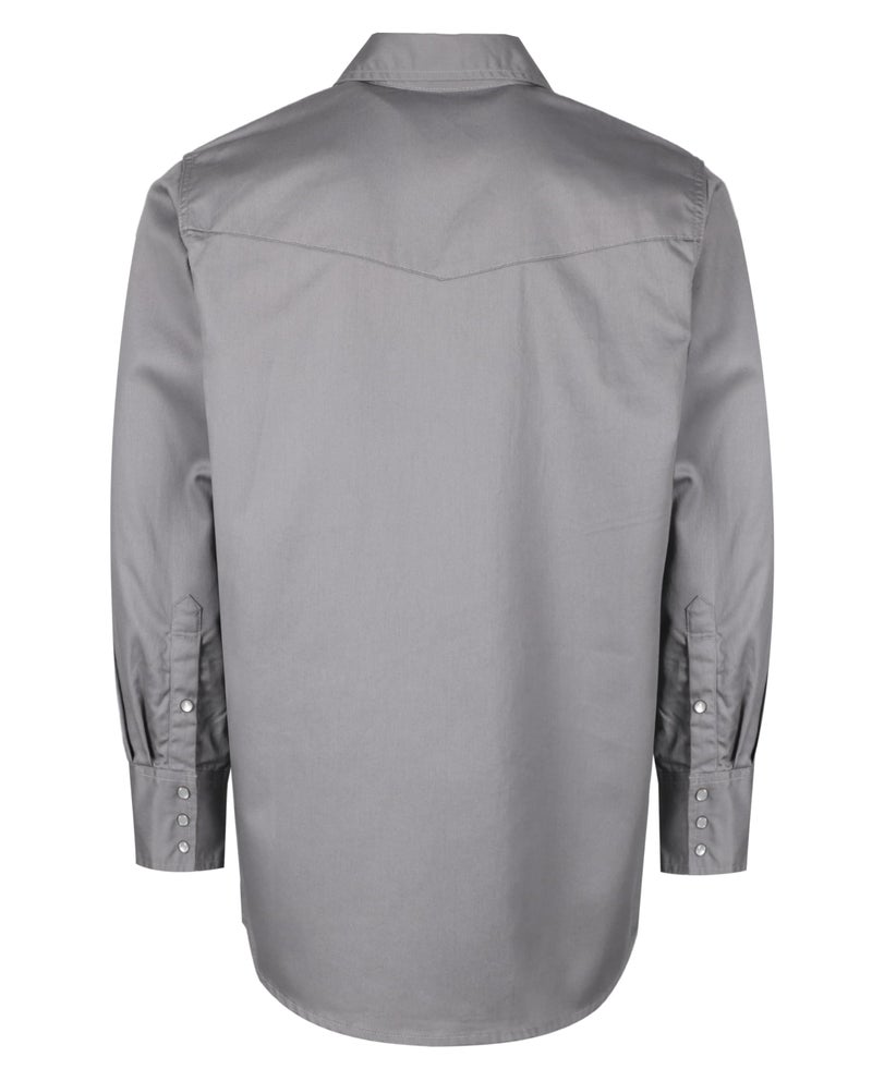 Titicaca FR Work Shirt Pearl Snaps Flame Resistant Shirt Men's Cotton 6.5oz Lightweight Gray Welder's Shirts - Image 3