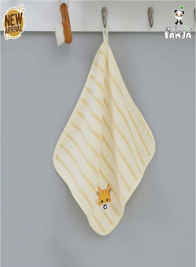 TENIYU Baby Washcloths Ultra Soft Cotton Face Hanky & Towels with Cute Animal Embroidery, Gentle for Newborns & Toddlers,30x30 cm (Multicolor)(Pack of 6) (Baby Napkin 7731) - Image 4