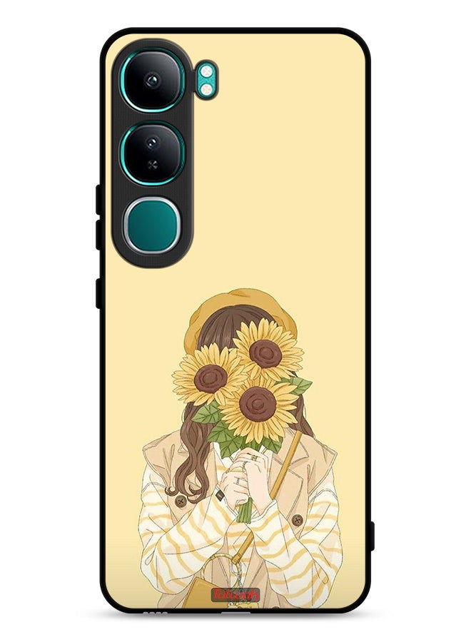 Tolwak vivo Y300 5G Protective Case Cover Hide Face With Sunflowers