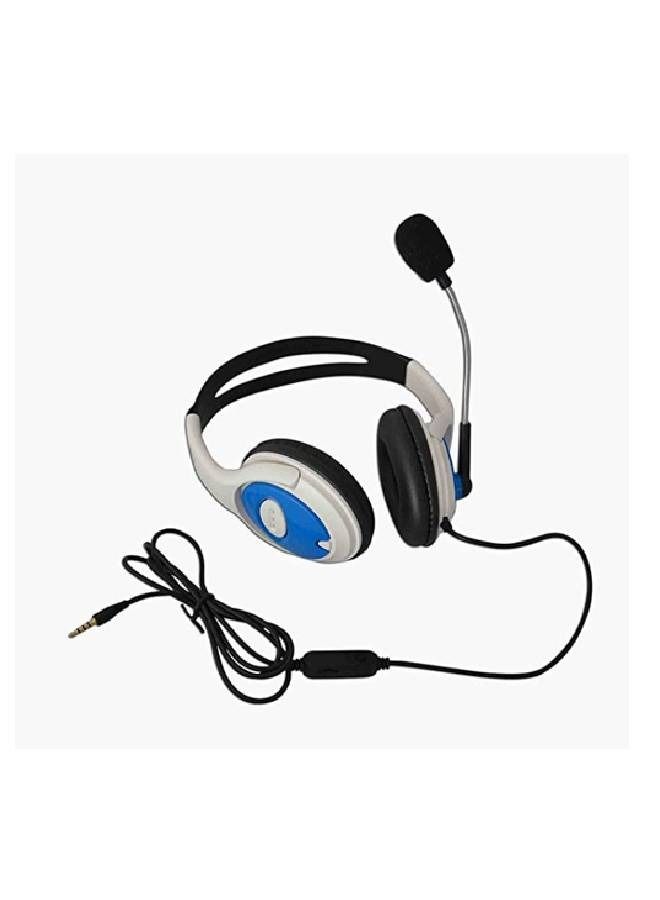 Wired Gaming Headset With Microphone For PS4 White & Black - Image 1