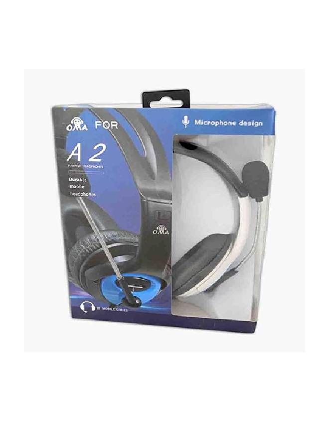 Wired Gaming Headset With Microphone For PS4 White & Black - Image 2