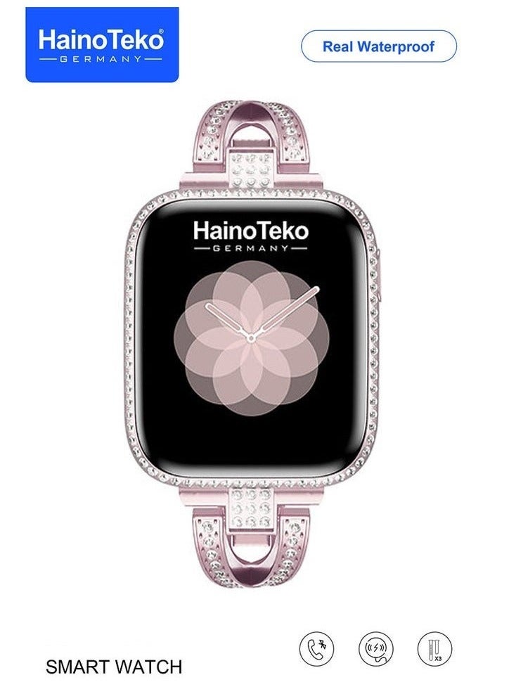 Haino Teko Germany 8 Mini Full Screen AMOLED Display Ladies Smart Watch With 3 Pair Straps and Wireless Charger - Image 1