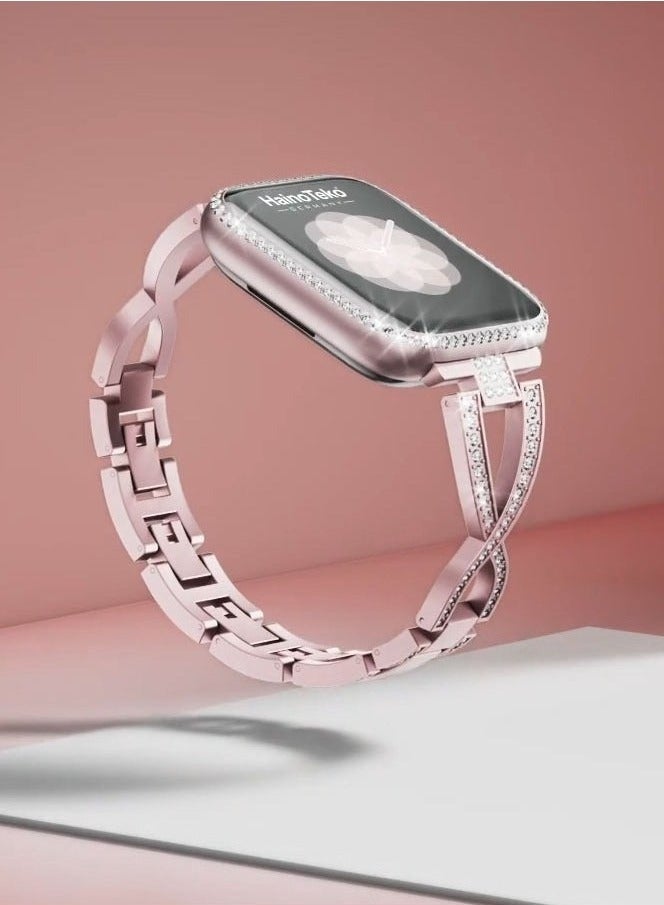 Haino Teko Germany 8 Mini Full Screen AMOLED Display Ladies Smart Watch With 3 Pair Straps and Wireless Charger - Image 2