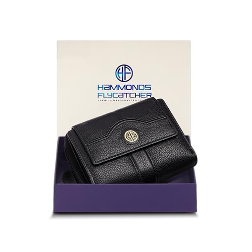 HAMMONDS FLYCATCHER Leather Ladies Wallet for Woman with 14 Card Slots - Clutch Purse for Women, Ladies Wallet for Women Stylish, Ladies Purse for Women Wallet, Gift for Womens - Black - Image 1