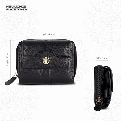 HAMMONDS FLYCATCHER Leather Ladies Wallet for Woman with 14 Card Slots - Clutch Purse for Women, Ladies Wallet for Women Stylish, Ladies Purse for Women Wallet, Gift for Womens - Black - Image 5
