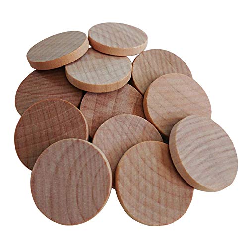 Axe Sickle 1 Inch Natural Wood Slices Unfinished Round Wood Coins for DIY Arts & Crafts Projects, 120 per Pack. - Image 3