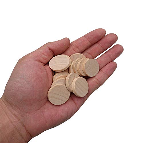 Axe Sickle 1 Inch Natural Wood Slices Unfinished Round Wood Coins for DIY Arts & Crafts Projects, 120 per Pack. - Image 5