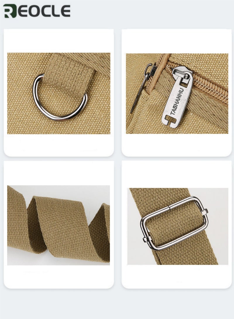 ريوكل حقيبة عمل رجالية من القماش المتين متعدد السحابات واسعة ومناسبة للحمل باليد أو على الكتف مزودة بجيوب منظمة للاستخدام اليومي في التنقلات والمكتب - Image 5