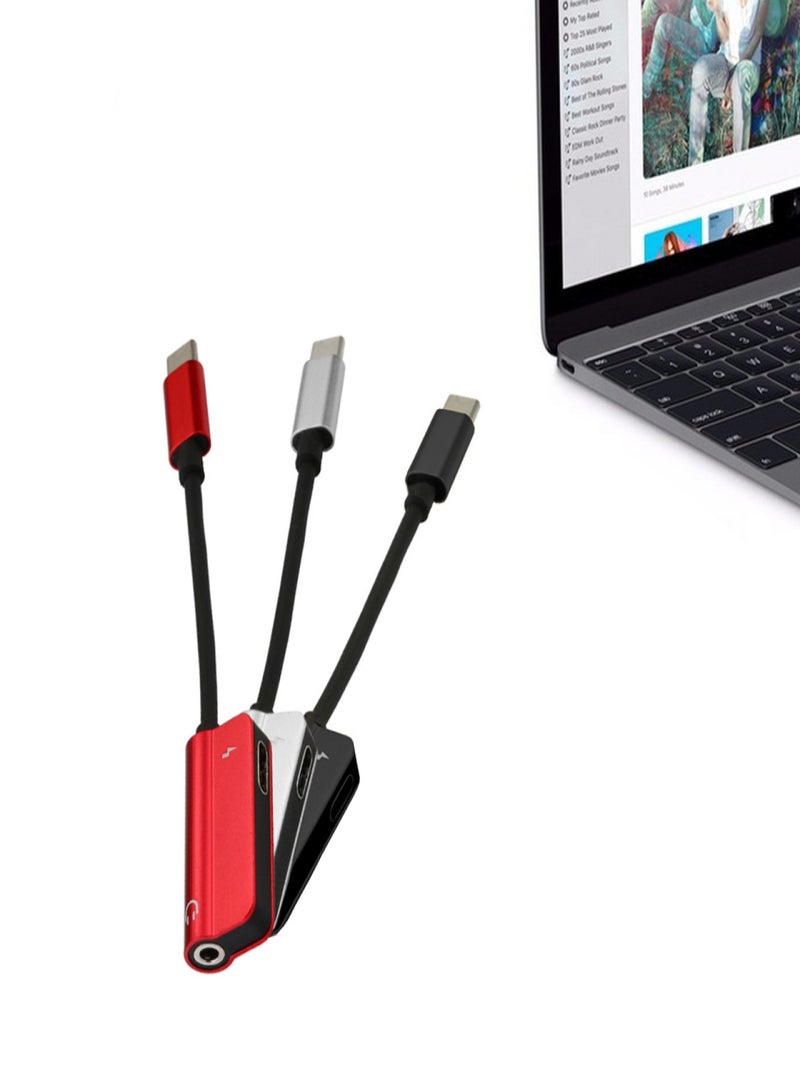 Type-C Audio AUX Converter Charger Cable Splitter Adapter with 3.5mm Headphone Jack Charging Port for Huawei Samsung Galaxy S9 S8 Note 8 OnePlus Xiaomi - Image 5