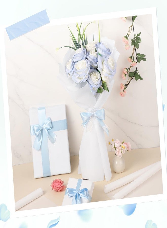 woric 25 Sheets Flower Bouquet Wrapping Paper, White Waterproof Floral Wrapping Paper Florist Supplies for Valentine's Day Birthday Party Gifts Packaging DIY Crafts - Image 5