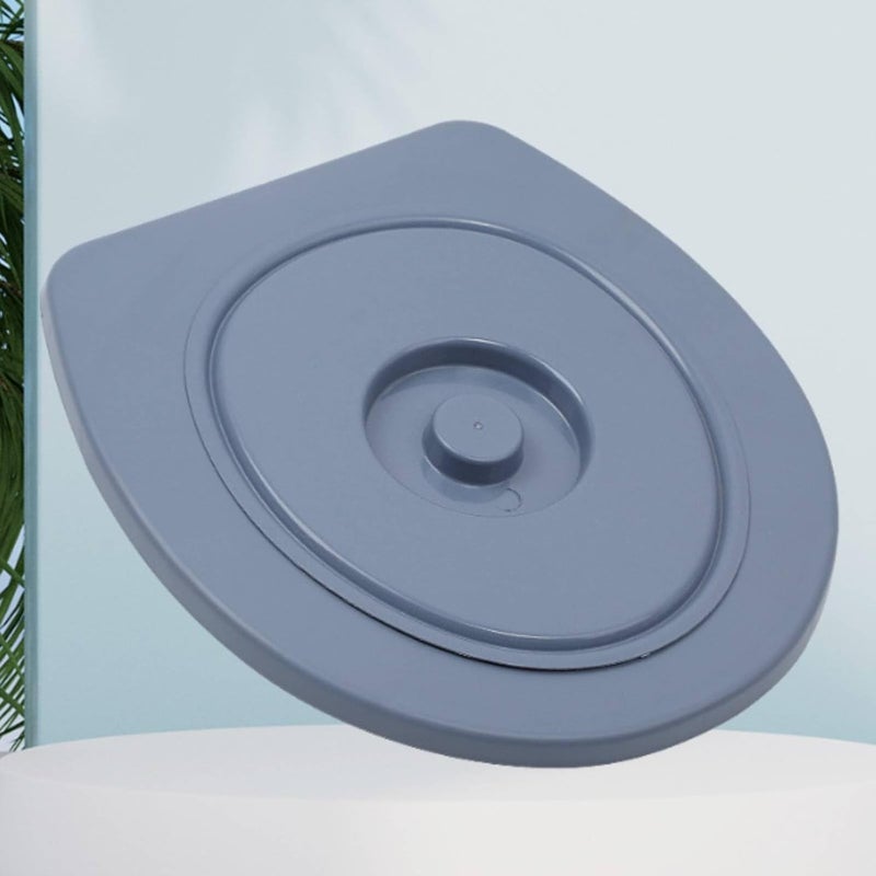 Toilet Seat Pressure Resistant Portable Commode Seat Sturdy Portable Toilet Cover for Construction Workers, Campers, L, With Lid - Image 3