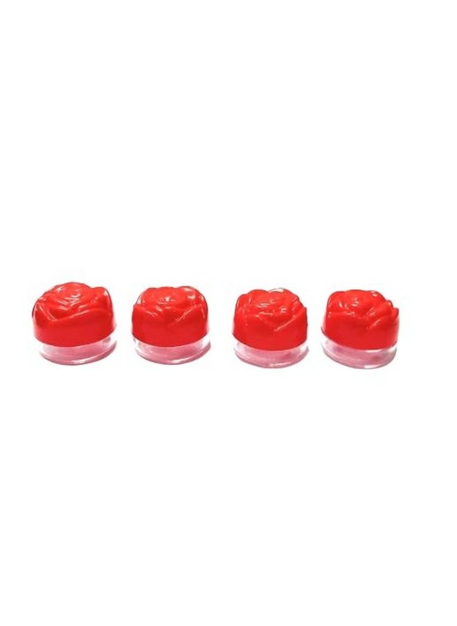 Generic Shree MAHA Mini Cream Jar, 10ml Cosmetic Flowered Shape Screw Jar - Refillable Leak-Proof Travel Dispenser for Makeup, Face, Body, Hand Cream - Pack of 12 PCS, Red  - Image 3