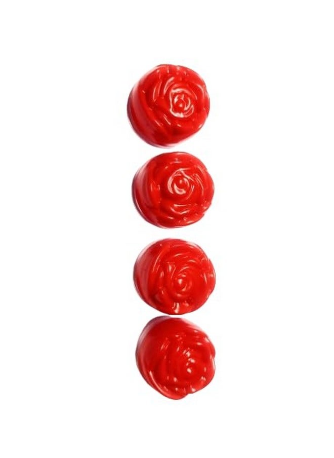 Generic Shree MAHA Mini Cream Jar, 10ml Cosmetic Flowered Shape Screw Jar - Refillable Leak-Proof Travel Dispenser for Makeup, Face, Body, Hand Cream - Pack of 12 PCS, Red  - Image 4