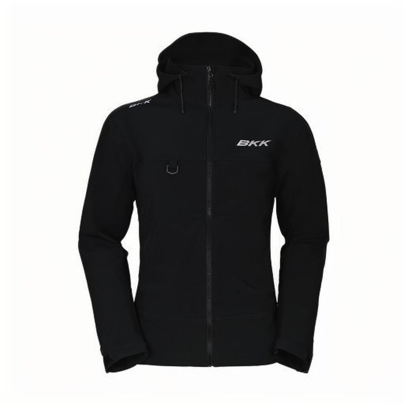 BKK SOFT SHELL JACKET Black Fishing Hunting Jacket DWR Softshell Outdoor Hiking Coat US Alpha XLarge Regular Regular Black