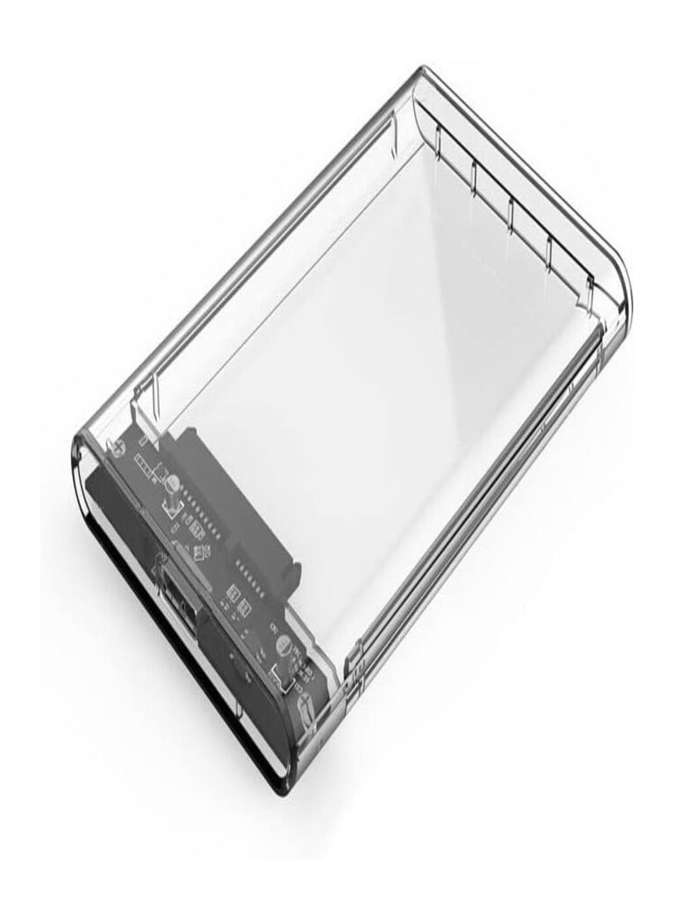 حافظة هارد بمنفذ USB 3.0/2.0، راك 2.5 بوصة، شفاف - Image 1