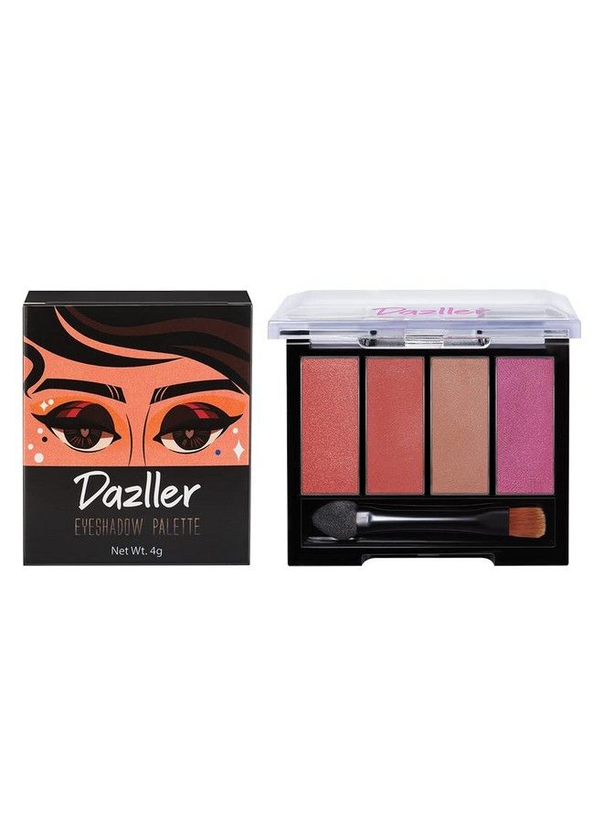 DAZLLER Eyeshadow 4In1 Palette 4G D4Es10Ultima Ultra Lightweight Velvety Even Blending Rich Pigments Vibrant Hues No Caking Zero Patchiness Vegan & Crueltyfree - Image 2