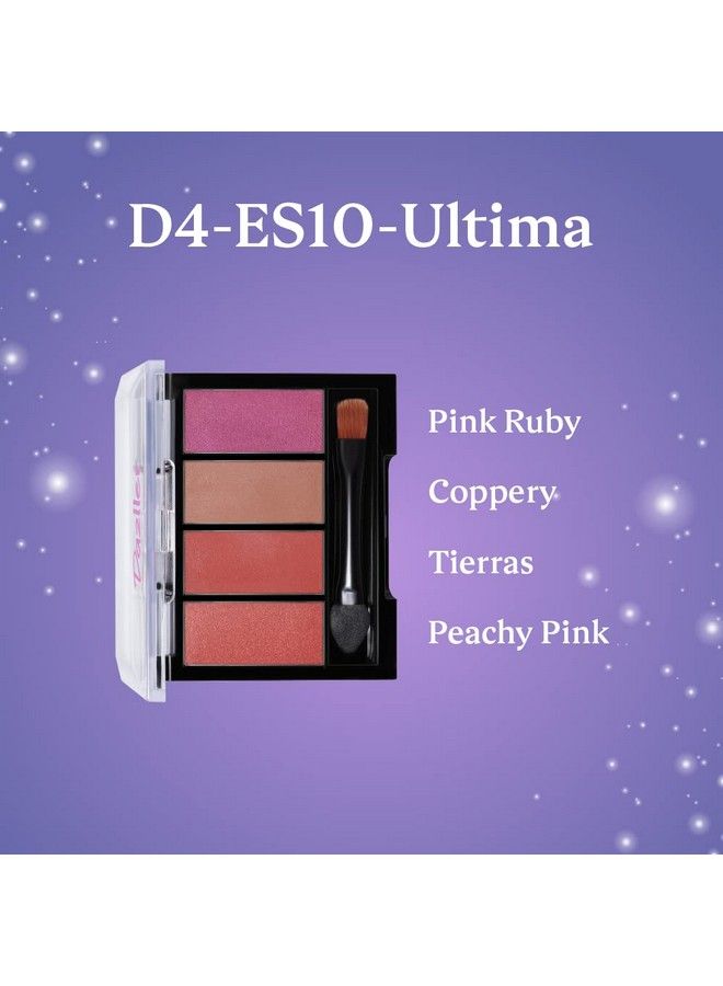 DAZLLER Eyeshadow 4In1 Palette 4G D4Es10Ultima Ultra Lightweight Velvety Even Blending Rich Pigments Vibrant Hues No Caking Zero Patchiness Vegan & Crueltyfree - Image 4